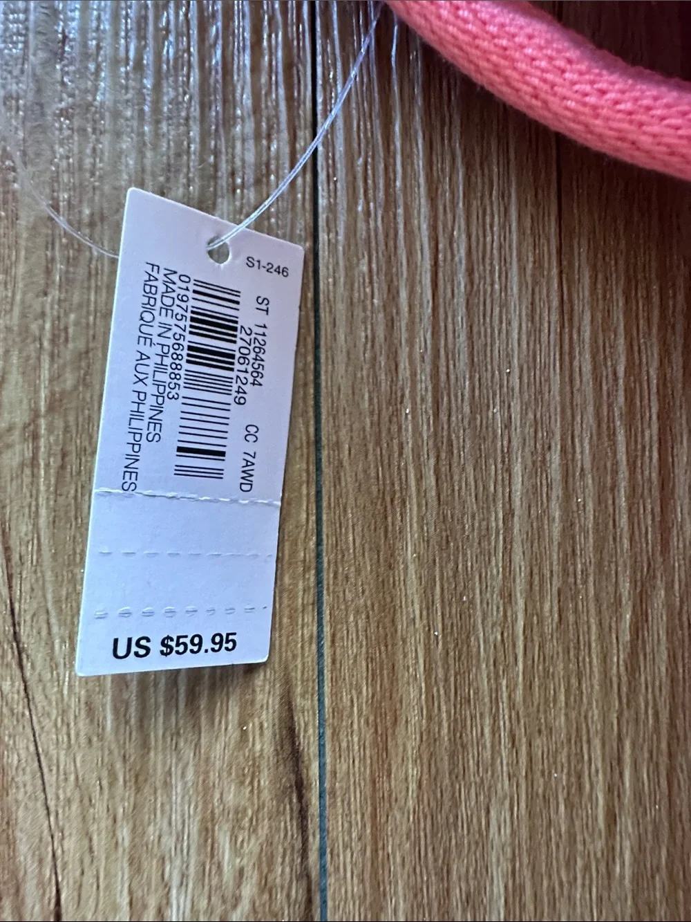 Victoria's Secret Coral and Light Pink Striped Insulated Cooler Bag Backpack - Picture 2 of 5